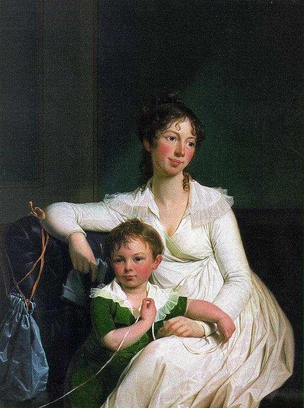 Jens Juel Portrait of a Noblewoman with her Son Germany oil painting art